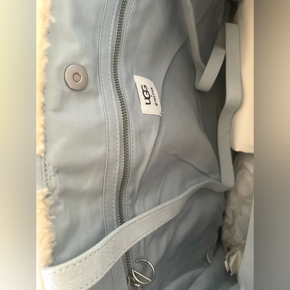 UGG x Telfar Large Suede Signature Shopper Bag NEW - Blue - Cross Body Handbag - Picture 6 of 9